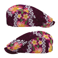 Pink Polynesia Jeff Hat Plumeria With Hibiscus Pattern Tropical Vibes - Polynesian Pride