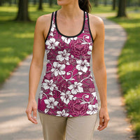 Piqi Bula Fiji Hollow Tank Top Fijian Tapa Seamless Hibiscus - Polynesian Pride