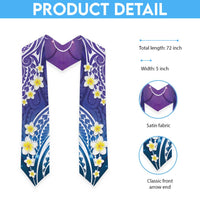 Plumeria With Galaxy Polynesian Tattoo Pattern Graduation Stole LT05 - Polynesian Pride