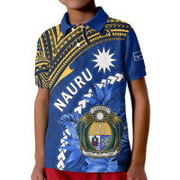 Custom Nauru Coat of Arms Polo Shirt Polynesian With Frigatebird LT9