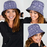 Polu Palaka Quilt Hawaii Bucket Hat Hawaiian Tropical Monstera Sea Turtle LT14 - Polynesian Pride