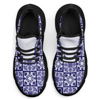 Polu Palaka Quilt Hawaii Clunky Sneakers Hawaiian Tropical Monstera Sea Turtle LT14 - Polynesian Pride