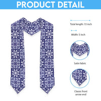 Polu Palaka Quilt Hawaii Graduation Stole Hawaiian Tropical Monstera Sea Turtle LT14 - Polynesian Pride
