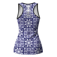 Polu Palaka Quilt Hawaii Hollow Tank Top Hawaiian Tropical Monstera Sea Turtle LT14 - Polynesian Pride