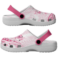Polynesia Breast Cancer Awareness Clogs Shoes No One Fights Alone Turtle Ribbon - Black Version LT14 - Polynesian Pride