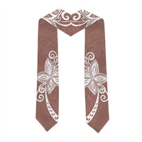 Polynesia Graduation Stole Brown Floral Pattern LT05 - Polynesian Pride
