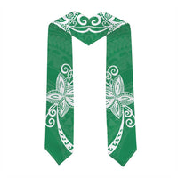 Polynesia Graduation Stole Green Floral Pattern LT05 - Polynesian Pride