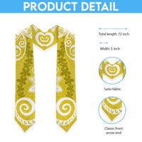 Polynesia Graduation Stole Yellow Floral Pattern LT05 - Polynesian Pride