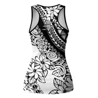 Polynesia Hollow Tank Top Polynesian Tropical Flowers Black Pastel Vibes LT14 - Polynesian Pride