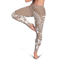 Polynesia Leggings Plumeria Beige Curves