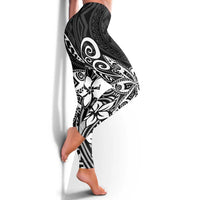 Polynesia Leggings Plumeria Black Curves