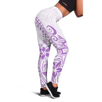 Polynesia Leggings Plumeria Lavender Curves