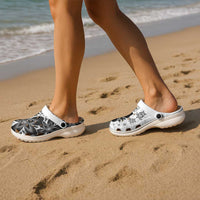 Polynesia Romantic Valentine Clogs Shoes Sea Turtle Couple With White Plumeria LT05 - Polynesian Pride