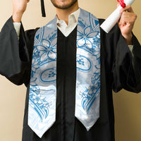 Polynesian Pattern With Plumeria Flowers Graduation Stole Blue LT05 - Polynesian Pride