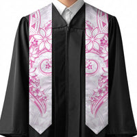 Polynesian Pattern With Plumeria Flowers Graduation Stole Pink LT05 - Polynesian Pride