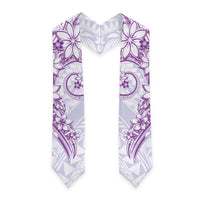 Polynesian Pattern With Plumeria Flowers Graduation Stole Purple LT05 - Polynesian Pride