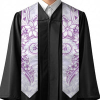 Polynesian Pattern With Plumeria Flowers Graduation Stole Purple LT05 - Polynesian Pride