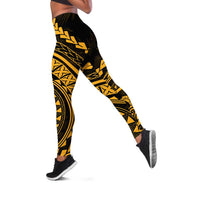 Polynesian Pride Leggings Turtle Hibiscus Luxury Style - Merigold - Polynesian Pride