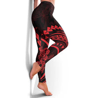 Polynesian Pride Leggings Turtle Hibiscus Luxury Style - Rose - Polynesian Pride
