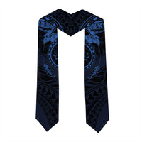 Polynesian Sunset Plumeria Graduation Stole Navy Polynesian Tattoo LT05 - Polynesian Pride
