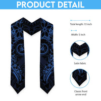 Polynesian Sunset Plumeria Graduation Stole Navy Polynesian Tattoo LT05 - Polynesian Pride