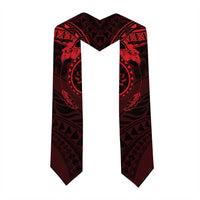 Polynesian Sunset Plumeria Graduation Stole Red Polynesian Tattoo LT05 - Polynesian Pride
