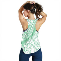 Polynesian Tiare Flower Cyan Pastel Women Racerback Tank LT14 - Polynesian Pride