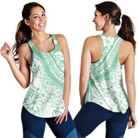Polynesian Tiare Flower Cyan Pastel Women Racerback Tank LT14 - Polynesian Pride