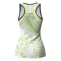 Polynesian Tiare Flower Sage Green Pastel Hollow Tank Top LT14 - Polynesian Pride