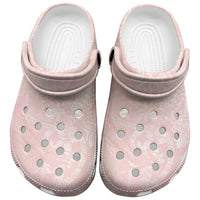 Polynesian Tiare Monstera Soft Pink Clogs Shoes Liquid Style LT01 Pink - Polynesian Pride