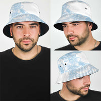 Polynesian Tribal Plumeria Lotu Tamaiti Bucket Hat Pastel Sky Blue - Polynesian Pride