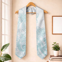 Polynesian Tribal Plumeria Lotu Tamaiti Graduation Stole Pastel Cyan LT9 One Size Cyan - Polynesian Pride