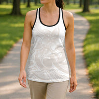 Polynesian Tribal Plumeria Lotu Tamaiti Hollow Tank Top Pastel Nude LT9 - Polynesian Pride