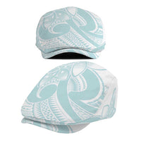 Polynesian Tribal Plumeria Lotu Tamaiti Jeff Hat Pastel Cyan - Polynesian Pride