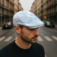 Polynesian Tribal Plumeria Lotu Tamaiti Jeff Hat Pastel Sky Blue - Polynesian Pride