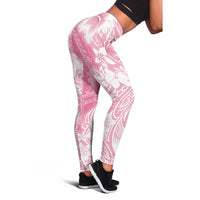 Polynesian Women's Day Leggings Plumeria Passion - Pink LT7