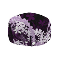 Puakenikeni Maile Lei Jeff Hat Frangipani Purple Tropical Leaves LT01 - Polynesian Pride