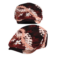 Puakenikeni Maile Lei Jeff Hat Frangipani Red Tropical Leaves LT01 - Polynesian Pride