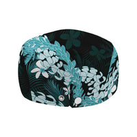 Puakenikeni Maile Lei Jeff Hat Frangipani Turquoise Tropical Leaves LT01 - Polynesian Pride