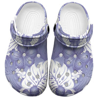 Purple Aloha Hawaii Clogs Shoes Monstera Hibiscus Plumeria Seamless Vibes LT14 Purple - Polynesian Pride