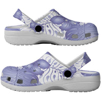 Purple Aloha Hawaii Clogs Shoes Monstera Hibiscus Plumeria Seamless Vibes LT14 - Polynesian Pride