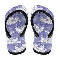 Purple Aloha Hawaii Flip Flops Monstera Hibiscus Plumeria Seamless Vibes - Polynesian Pride