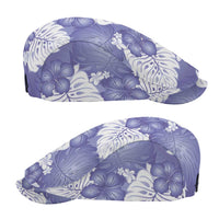 Purple Aloha Hawaii Jeff Hat Monstera Hibiscus Plumeria Seamless Vibes - Polynesian Pride