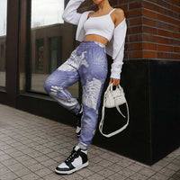 Purple Aloha Hawaii Jogger Pants Monstera Hibiscus Plumeria Seamless Vibes - Polynesian Pride