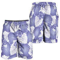 Purple Aloha Hawaii Shorts for Men Monstera Hibiscus Plumeria Seamless Vibes LT14 - Polynesian Pride