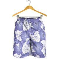 Purple Aloha Hawaii Shorts for Men Monstera Hibiscus Plumeria Seamless Vibes LT14 - Polynesian Pride