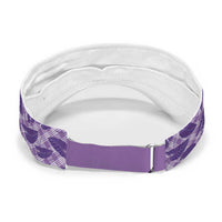 Purple Hawaii Kalo Palaka Motifs Sun Visor Cap Hawaiian Taro Leaves Elegant Vibes LT14 - Polynesian Pride