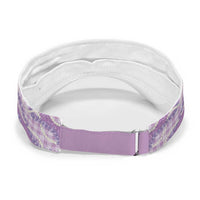 Purple Hawaii Palaka Honohono Pikake Sun Visor Cap Hawaiian Orchid Lei Polynesian Pattern LT14 - Polynesian Pride