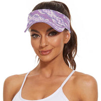 Purple Hawaii Palaka Honohono Pikake Sun Visor Cap Hawaiian Orchid Lei Polynesian Pattern LT14 - Polynesian Pride
