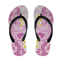 Purple Hawaii Shark Tattoo Flip Flops Puakenikeni Lei Plumeria Polynesian Pattern LT14 Purple - Polynesian Pride